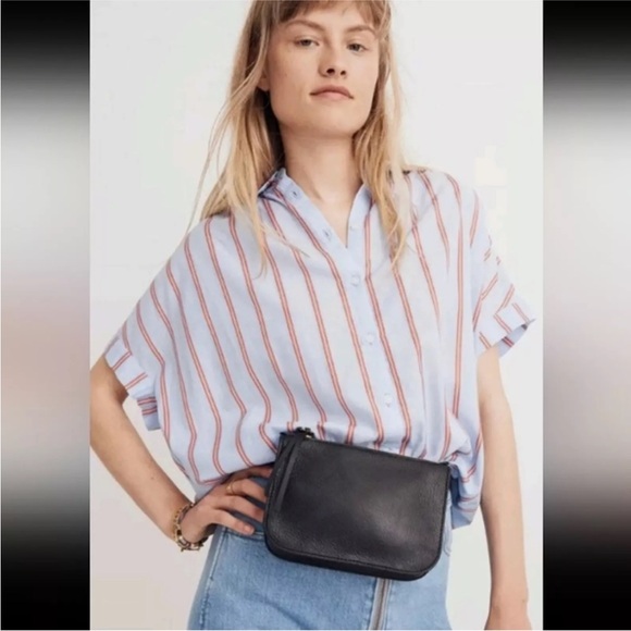 Madewell Leather Belt Bag / Black / The Simple Pouch Belt Bag / Every Day Style - Picture 12 of 13